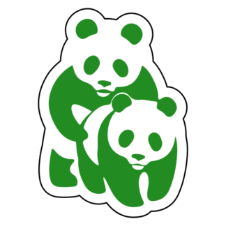 Naughty Panda Sticker (Green)